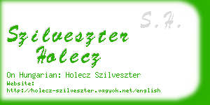 szilveszter holecz business card